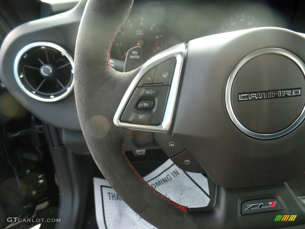 2020 Chevrolet Camaro ZL1 Coupe Jet Black Steering Wheel Photo #135986723