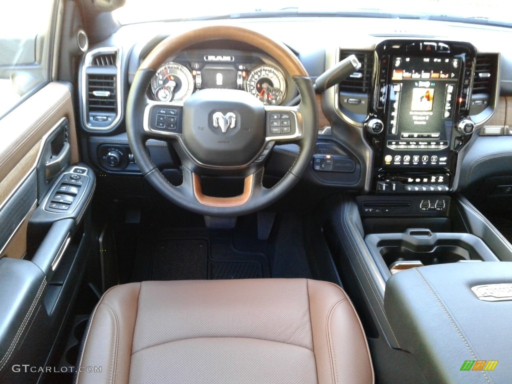 2019 Ram 2500 Laramie Longhorn Crew Cab 4x4 Black/Cattle Tan Dashboard Photo #135987905