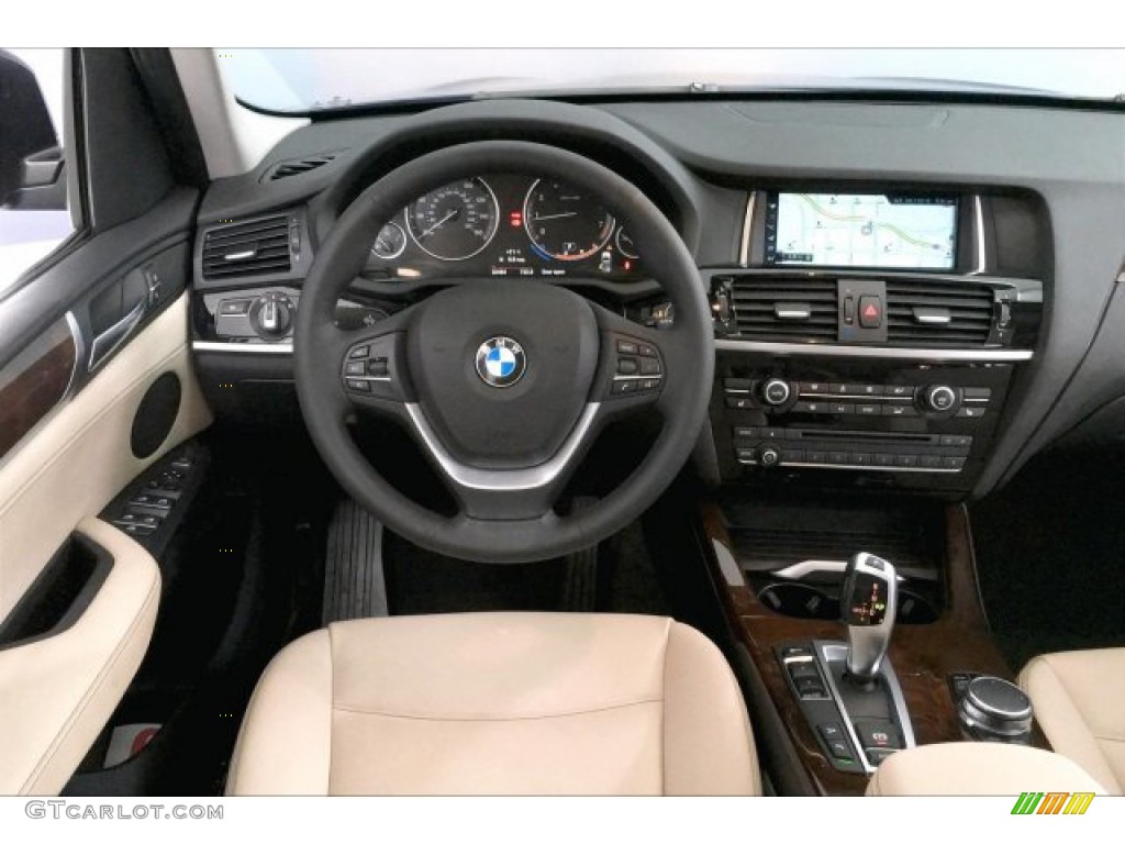 2017 X3 xDrive28i - Deep Sea Blue Metallic / Ivory White w/Red contrast stitching photo #4