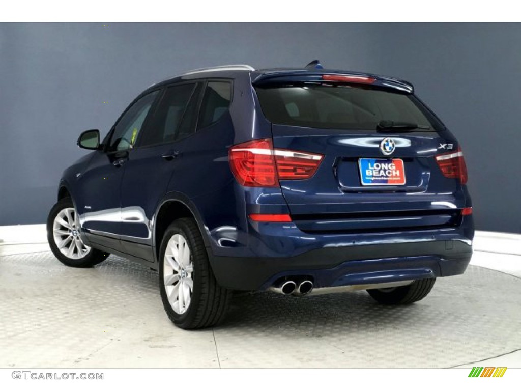 2017 X3 xDrive28i - Deep Sea Blue Metallic / Ivory White w/Red contrast stitching photo #10