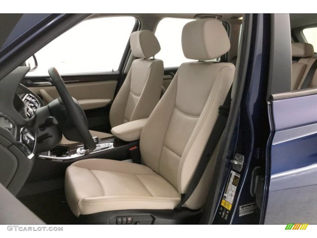 2017 X3 xDrive28i - Deep Sea Blue Metallic / Ivory White w/Red contrast stitching photo #32