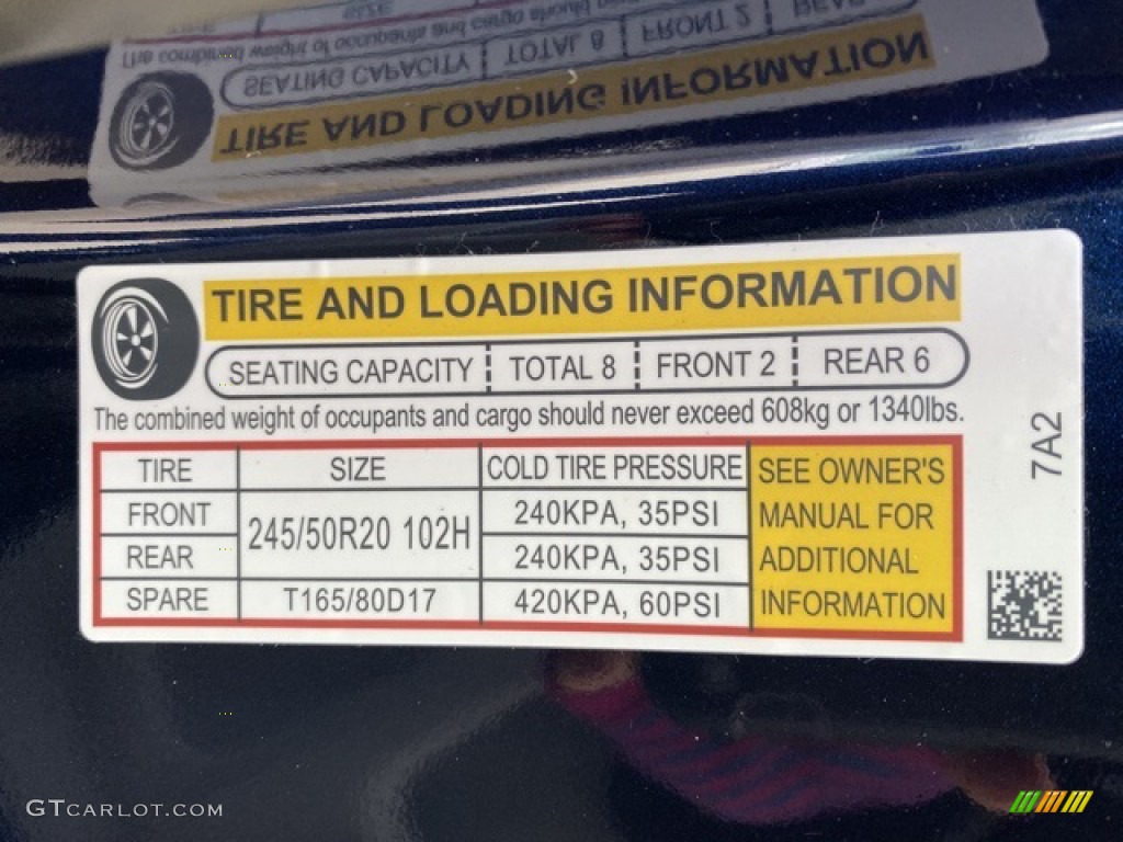 2020 Honda Pilot Touring AWD Info Tag Photo #135994824