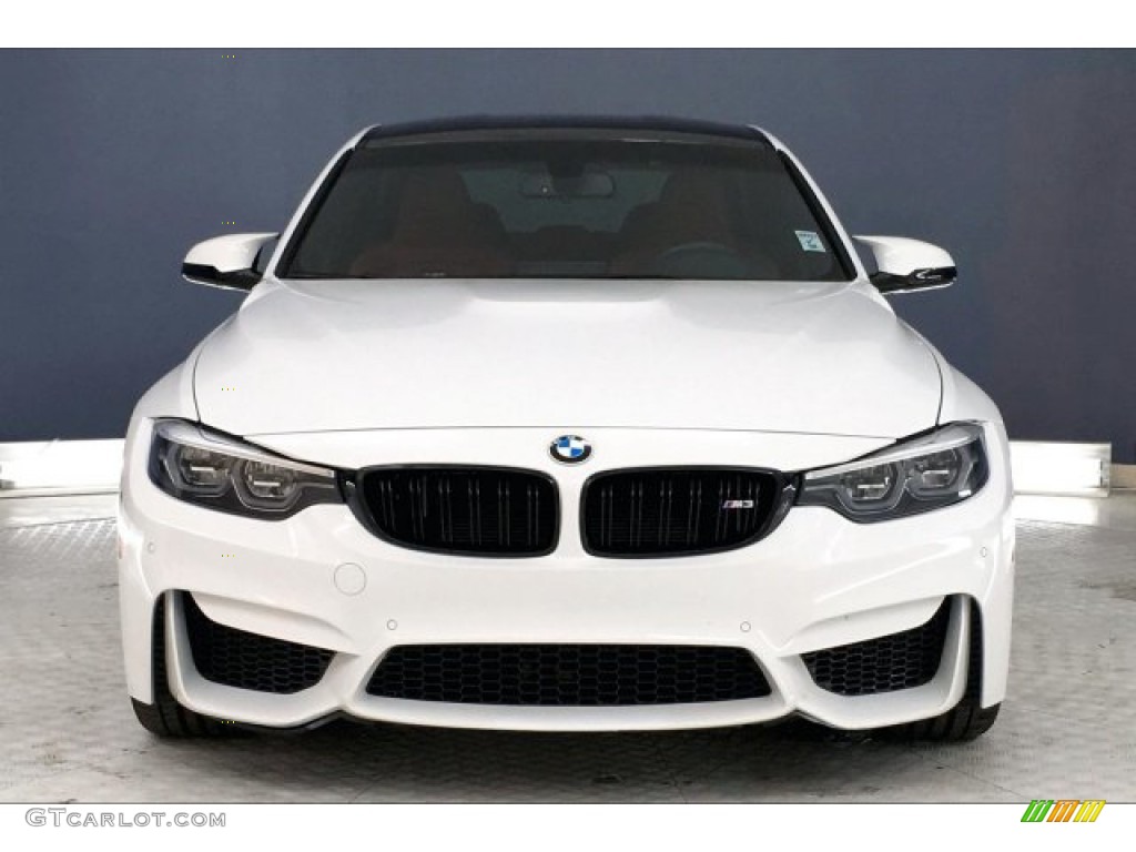 2018 M3 Sedan - Alpine White / Sakhir Orange/Black photo #2