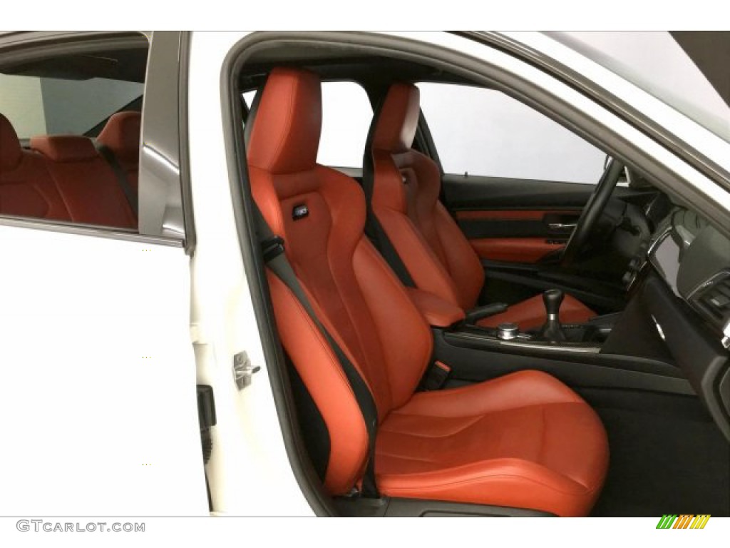 2018 M3 Sedan - Alpine White / Sakhir Orange/Black photo #6