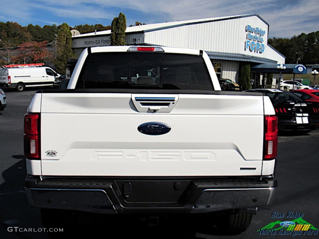 2020 F150 Lariat SuperCrew 4x4 - Star White / Medium Light Camel photo #4