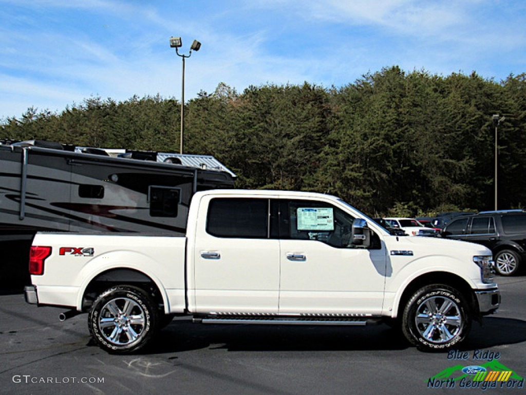 2020 F150 Lariat SuperCrew 4x4 - Star White / Medium Light Camel photo #6