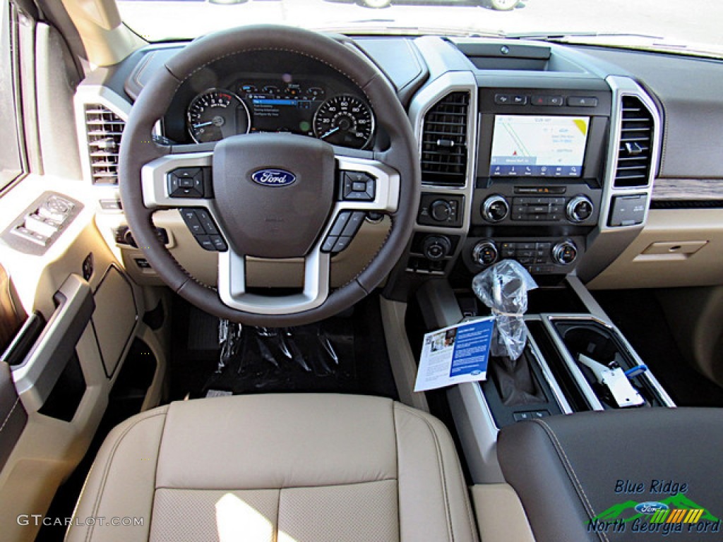 2020 F150 Lariat SuperCrew 4x4 - Star White / Medium Light Camel photo #14