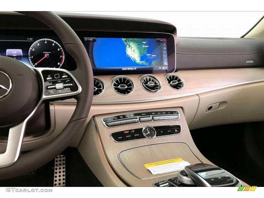 2020 Mercedes-Benz E 450 4Matic Cabriolet Macchiato Beige/Espresso Dashboard Photo #136001319