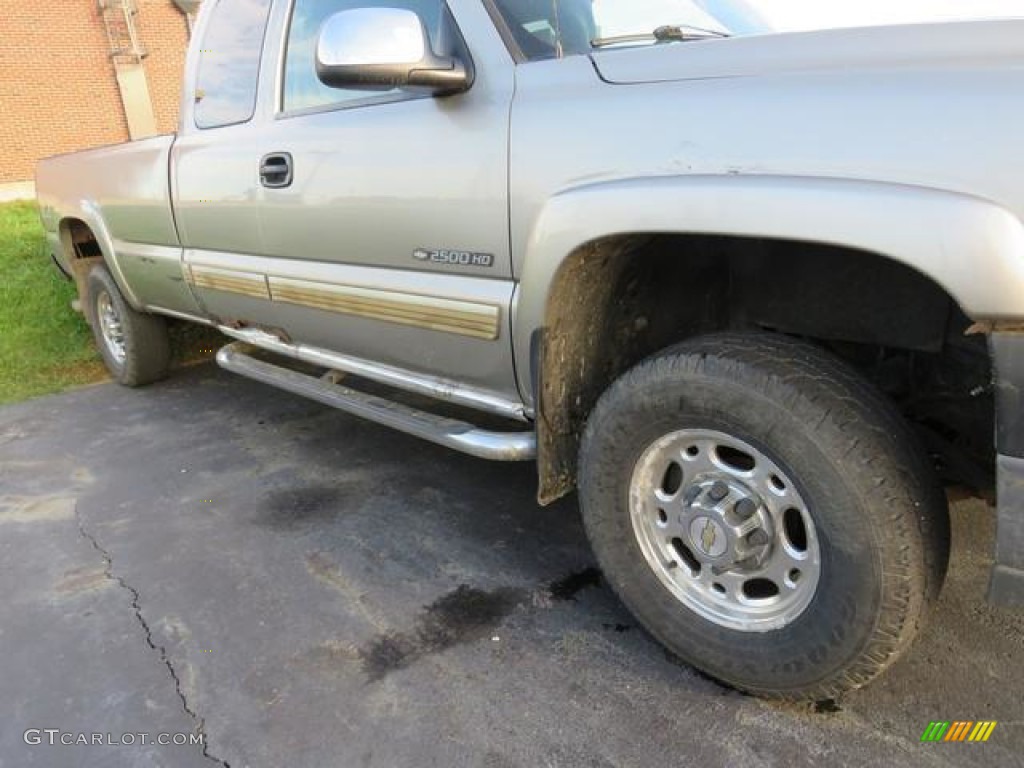2002 Silverado 2500 LS Extended Cab 4x4 - Medium Charcoal Gray Metallic / Graphite photo #3
