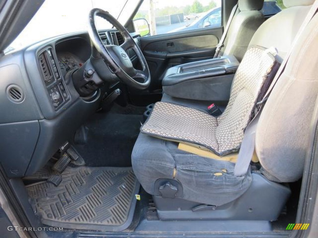 2002 Silverado 2500 LS Extended Cab 4x4 - Medium Charcoal Gray Metallic / Graphite photo #12