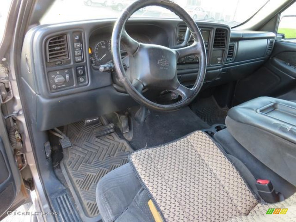 2002 Silverado 2500 LS Extended Cab 4x4 - Medium Charcoal Gray Metallic / Graphite photo #13