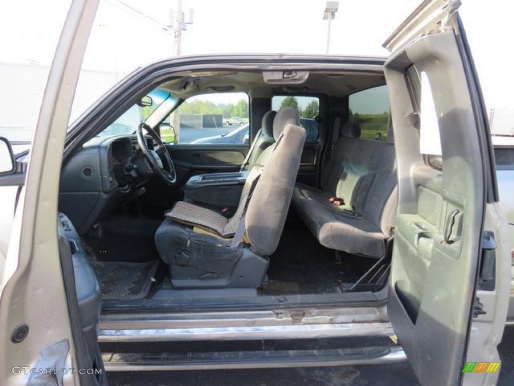 2002 Silverado 2500 LS Extended Cab 4x4 - Medium Charcoal Gray Metallic / Graphite photo #14