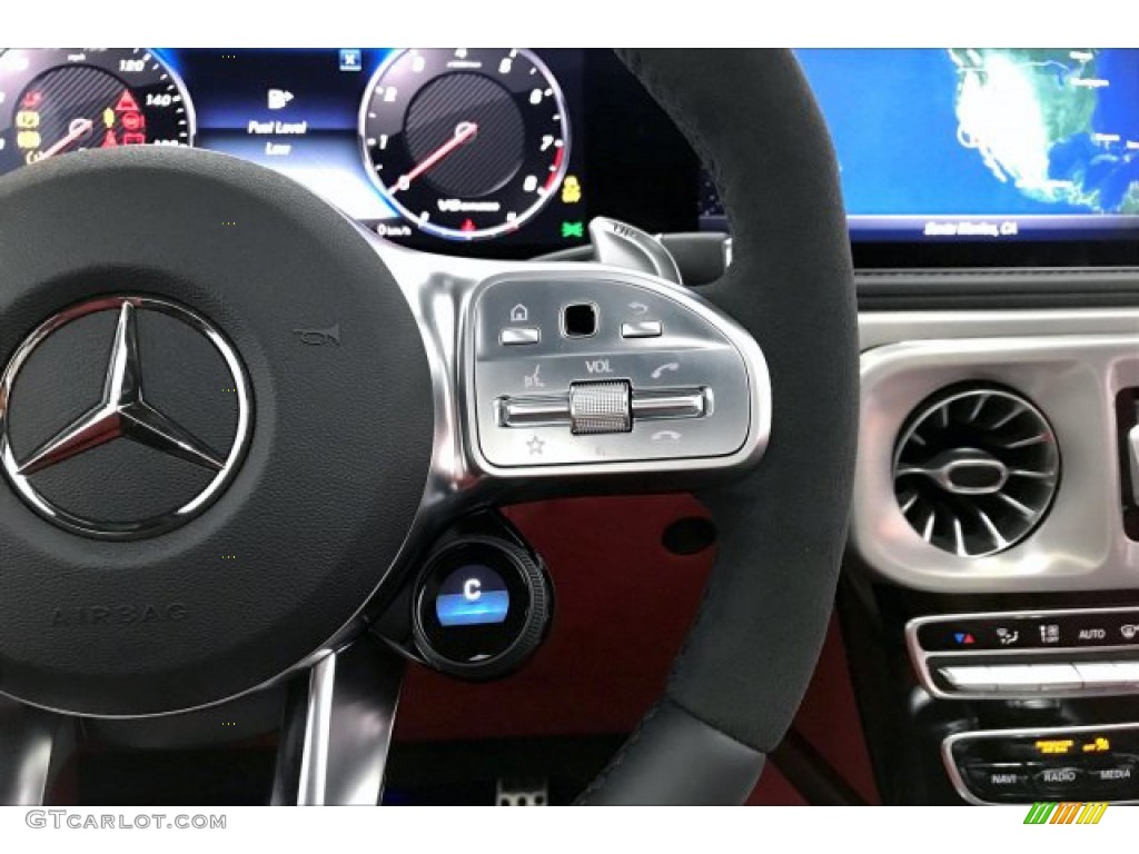 2020 Mercedes-Benz G 63 AMG designo Classic Red/Black Steering Wheel Photo #136005592