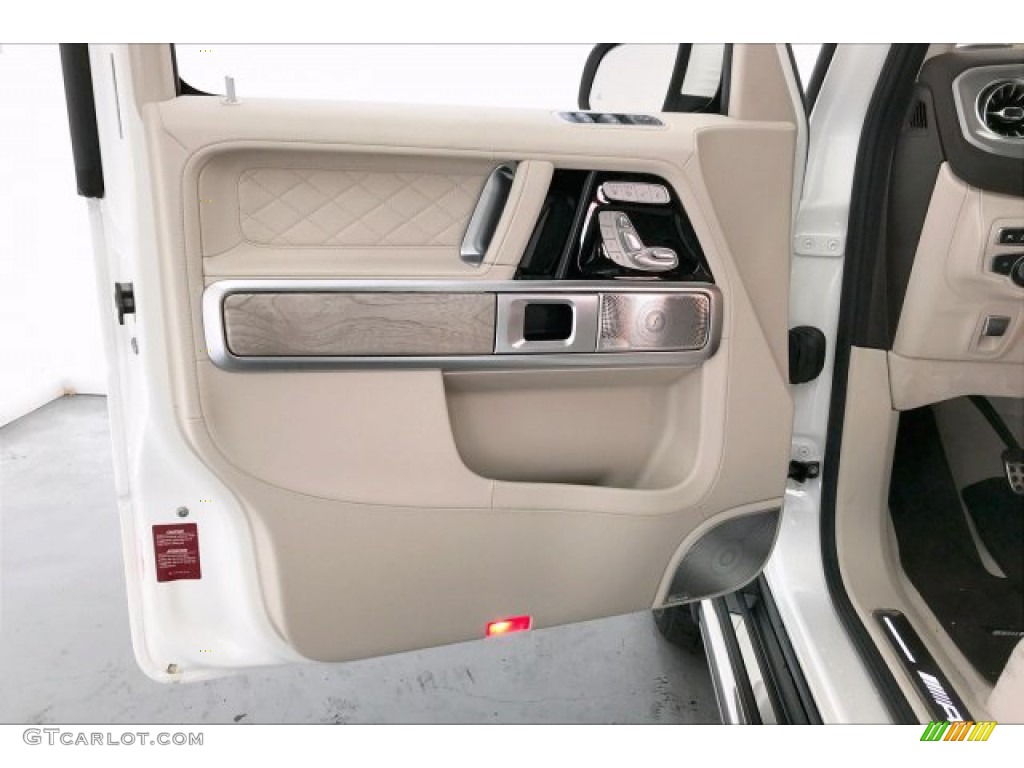 2020 Mercedes-Benz G 63 AMG designo Macchiato Beige/Espresso Brown Door Panel Photo #136005692