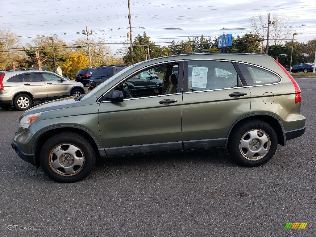 2009 CR-V LX 4WD - Green Tea Metallic / Ivory photo #4