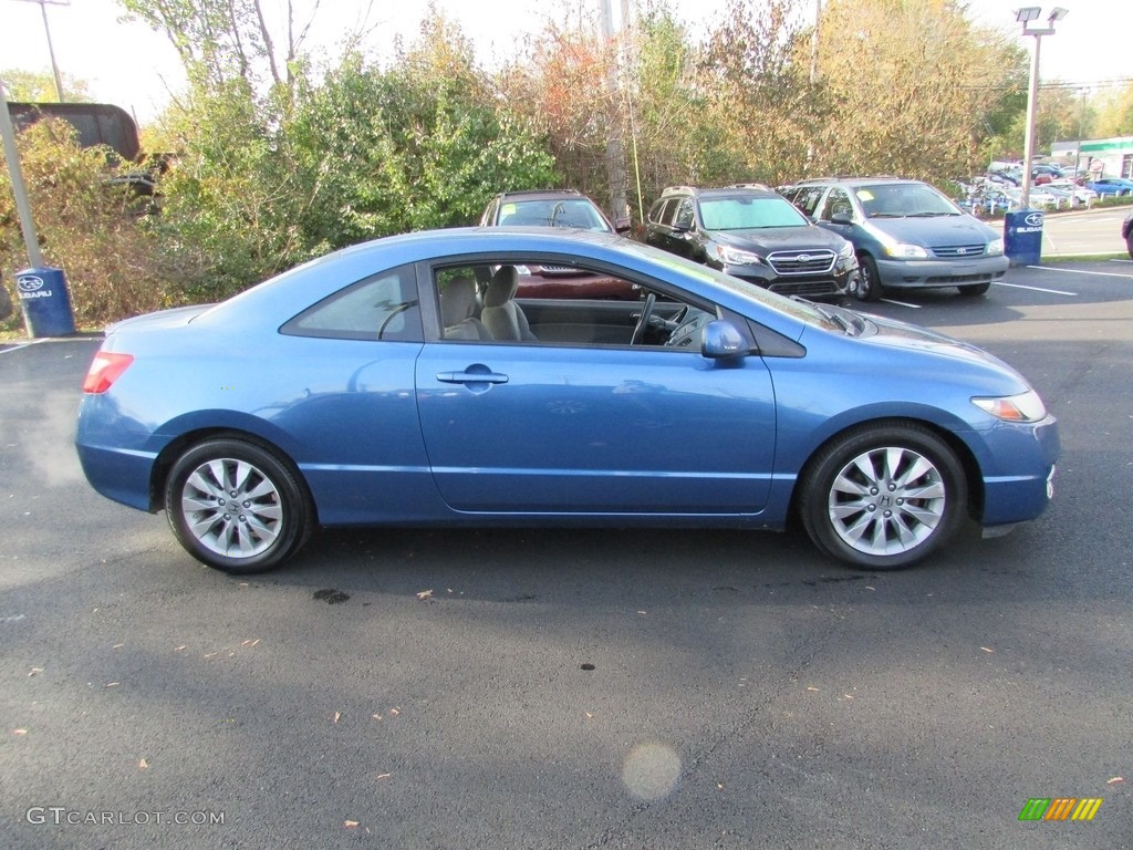 2010 Civic EX Coupe - Royal Blue Pearl / Gray photo #5