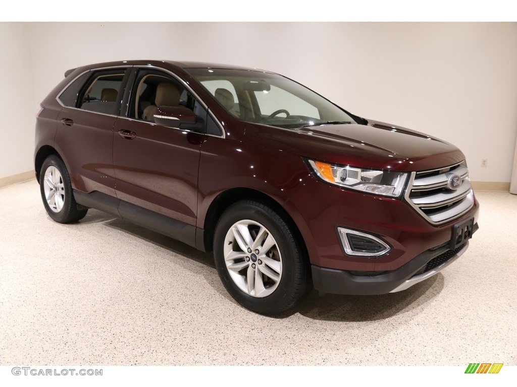 2017 Edge SEL AWD - Burgundy Velvet Metallic / Dune photo #1