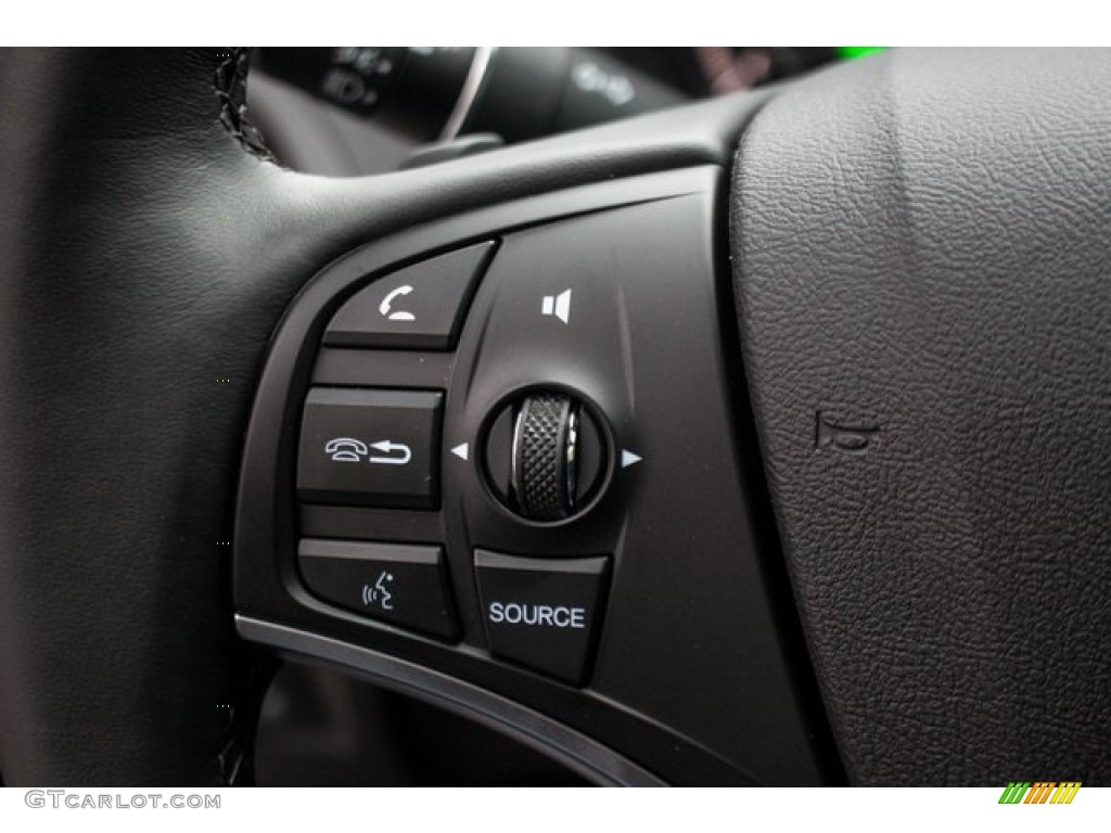 2020 Acura MDX Sport Hybrid SH-AWD Ebony Steering Wheel Photo #136011358