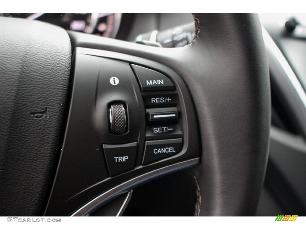 2020 Acura MDX Sport Hybrid SH-AWD Ebony Steering Wheel Photo #136011391