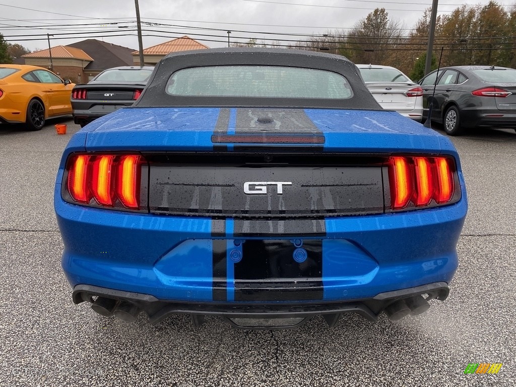 2020 Mustang GT Premium Convertible - Velocity Blue / Ebony photo #3