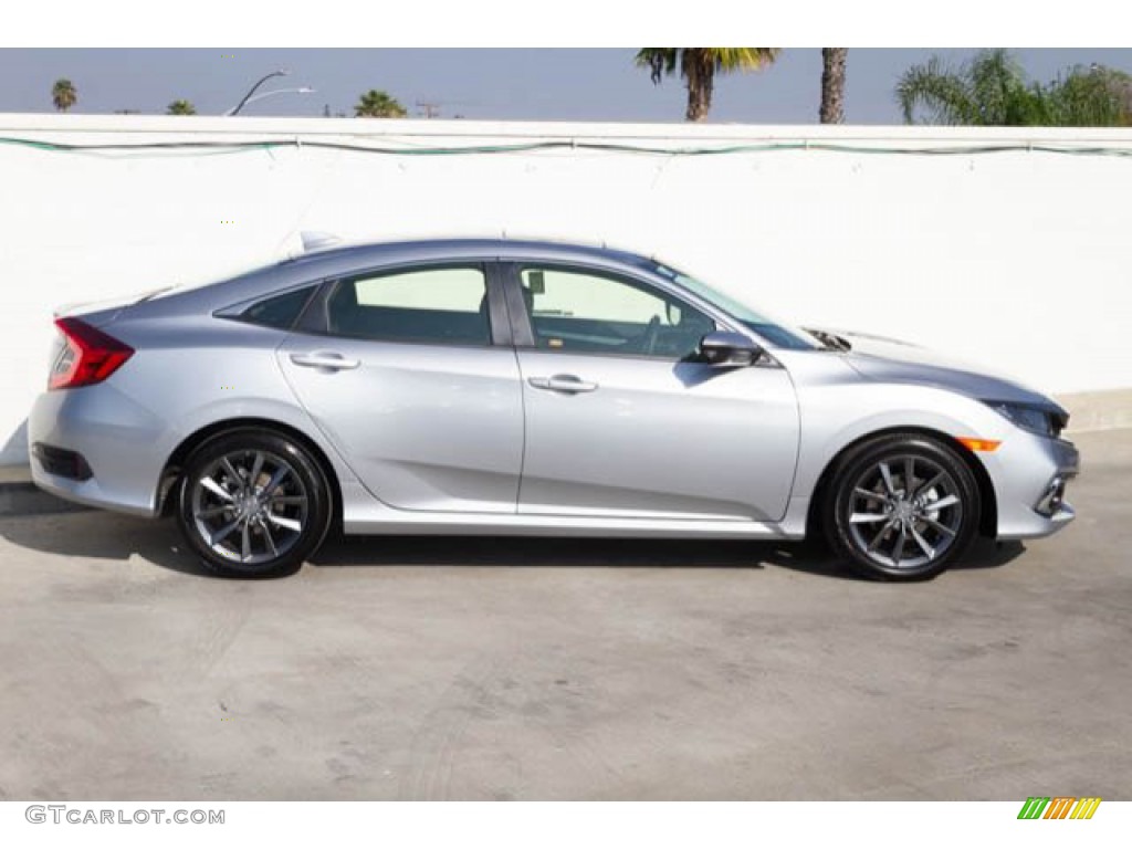 Lunar Silver Metallic 2019 Honda Civic EX Sedan Exterior Photo #136012306