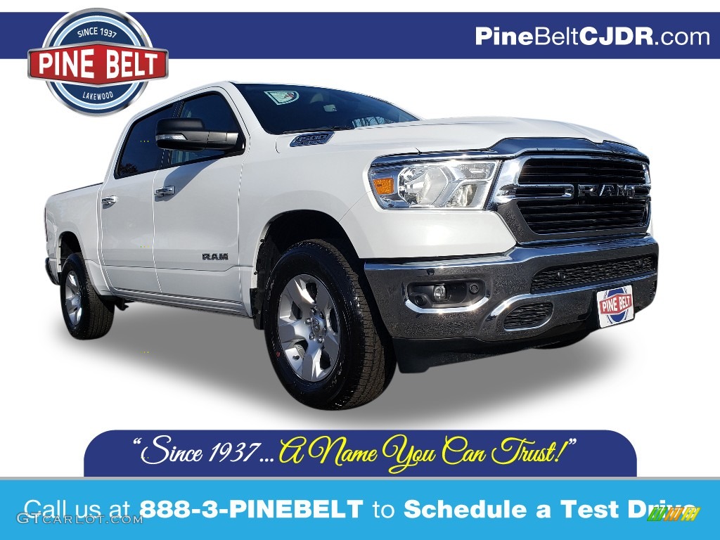 2020 1500 Big Horn Crew Cab 4x4 - Bright White / Light Frost Beige/Black photo #1