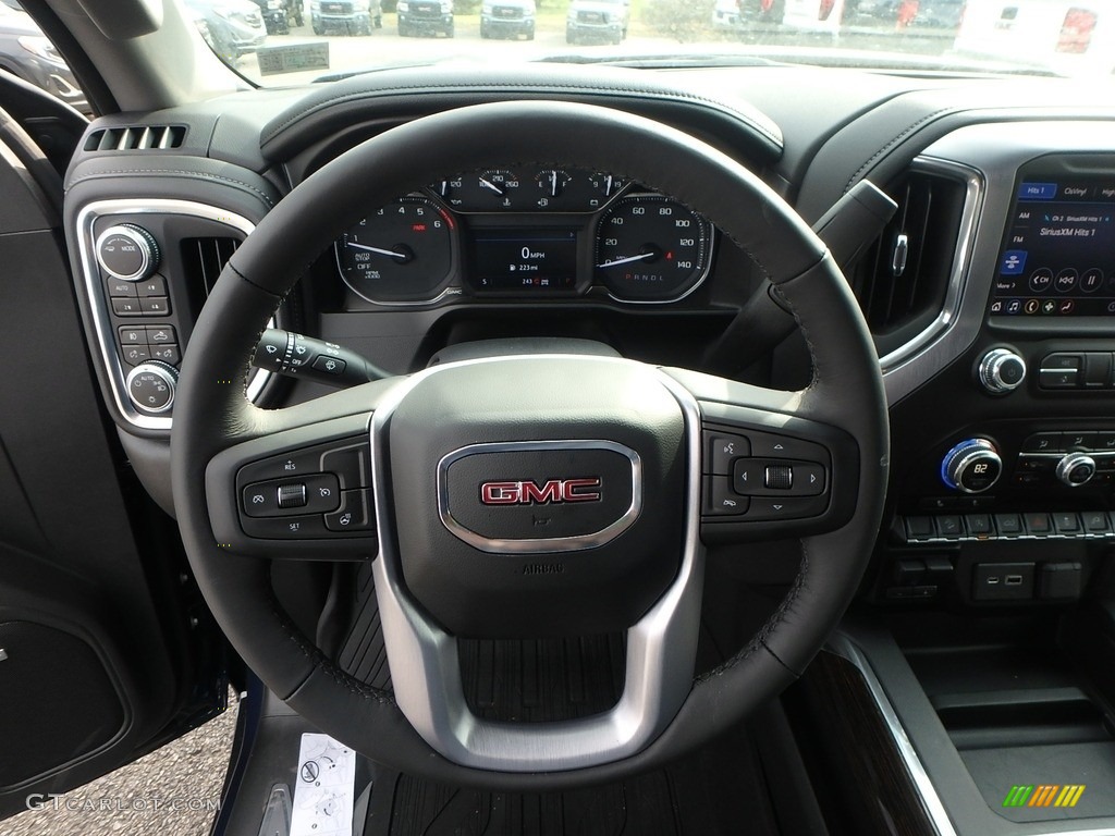 2020 GMC Sierra 1500 Elevation Crew Cab 4WD Jet Black Steering Wheel Photo #136016032