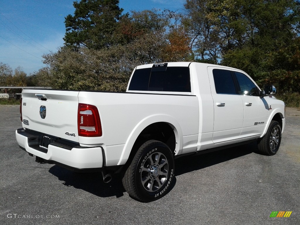 Pearl White 2019 Ram 2500 Laramie Longhorn Mega Cab 4x4 Exterior Photo #136017286