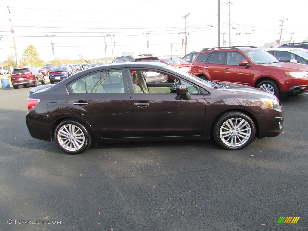 2013 Impreza 2.0i Limited 4 Door - Deep Cherry Red Pearl / Ivory photo #5