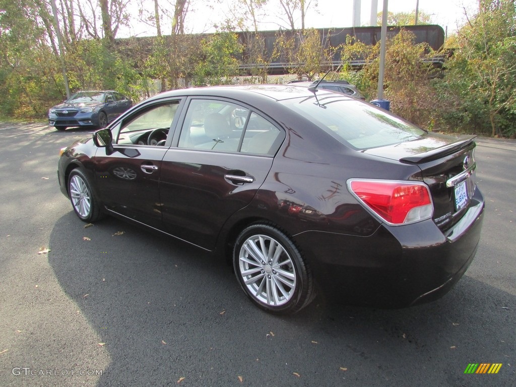 2013 Impreza 2.0i Limited 4 Door - Deep Cherry Red Pearl / Ivory photo #8