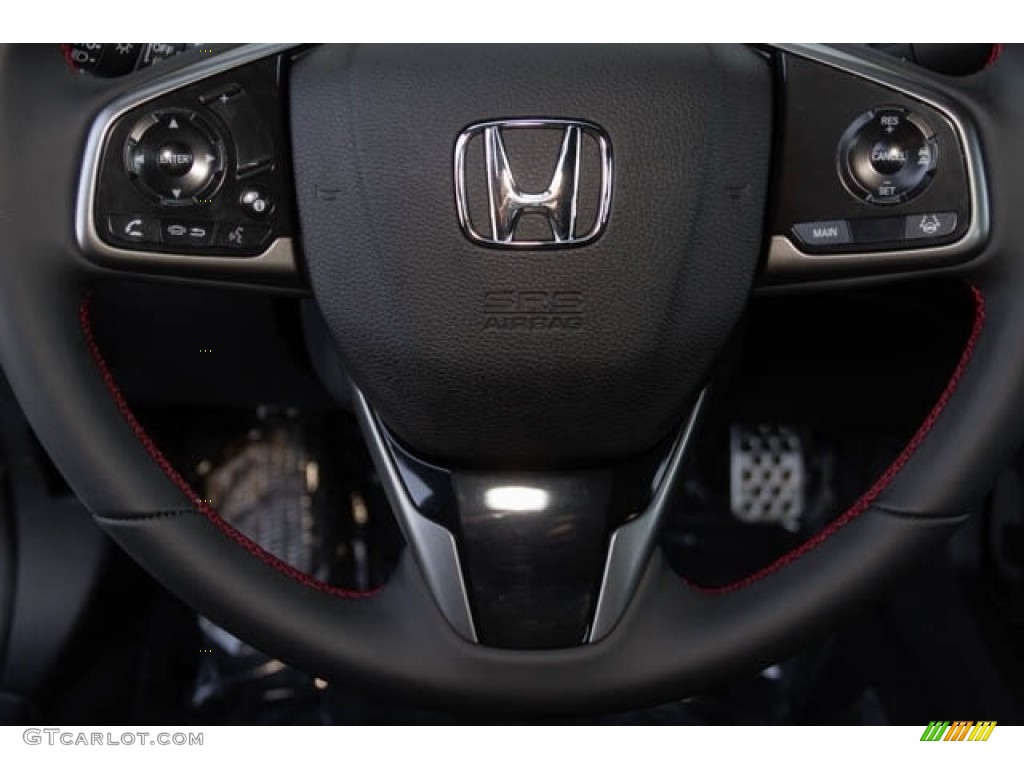 2020 Honda Civic Si Sedan Black Steering Wheel Photo #136028818