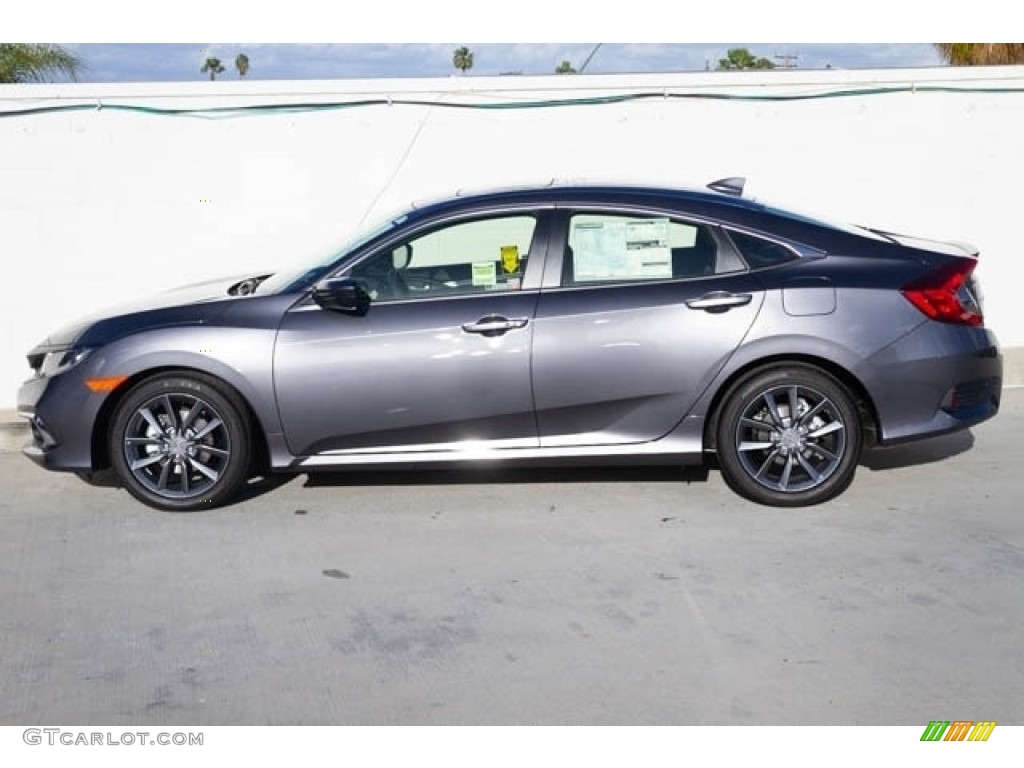 Modern Steel Metallic 2020 Honda Civic EX Sedan Exterior Photo #136040464