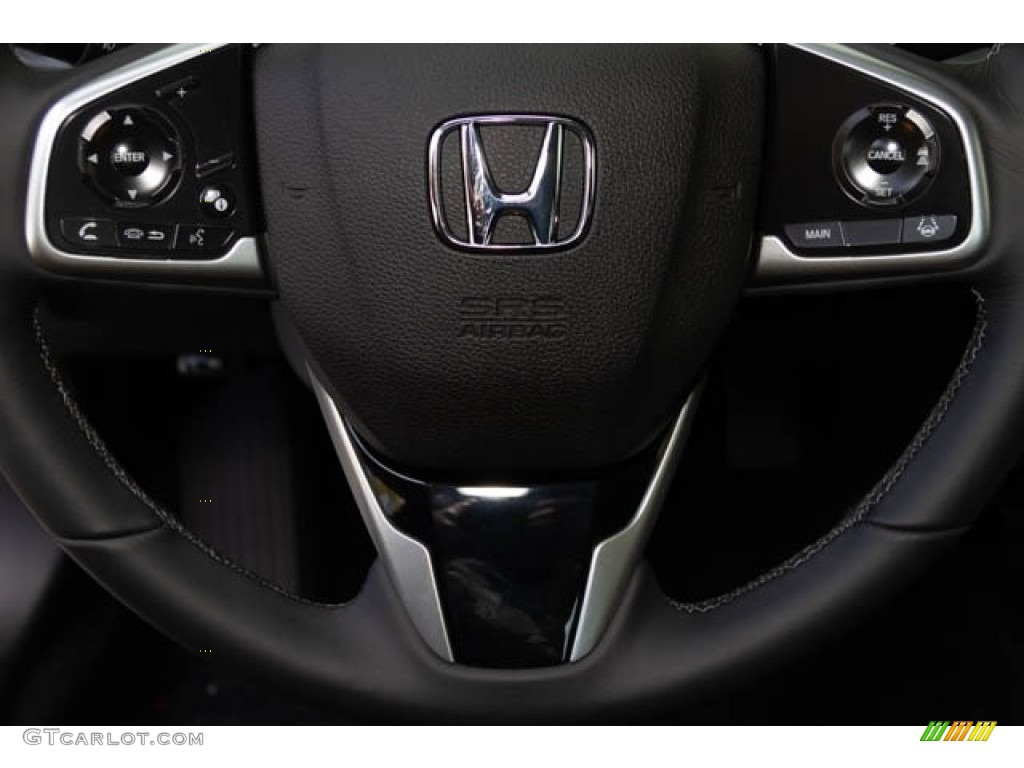 2020 Honda Civic EX Sedan Black Steering Wheel Photo #136040761