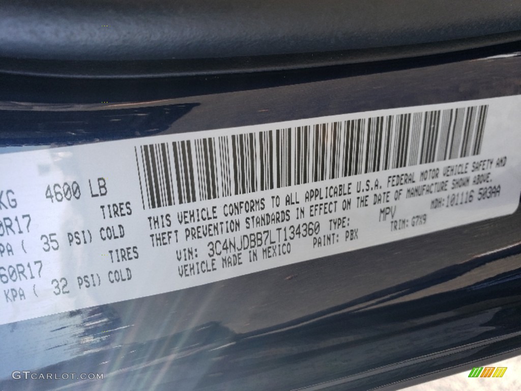 2020 Compass Latitude 4x4 - Jazz Blue Pearl / Black photo #9