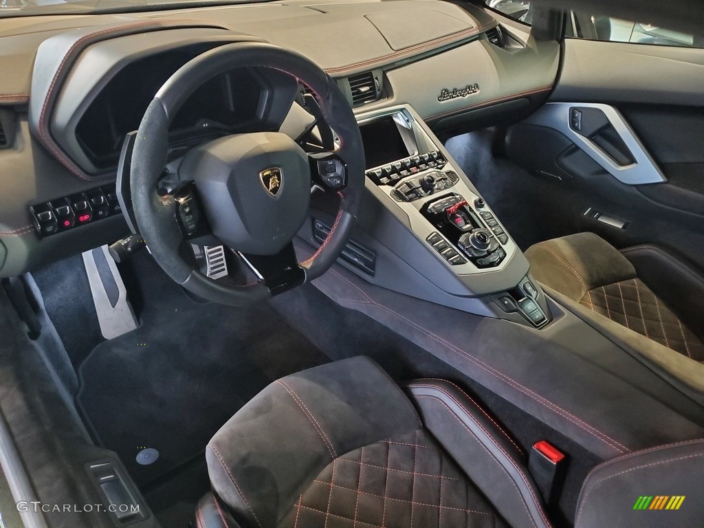 Nero Ade Interior 2018 Lamborghini Aventador S Photo #136049698