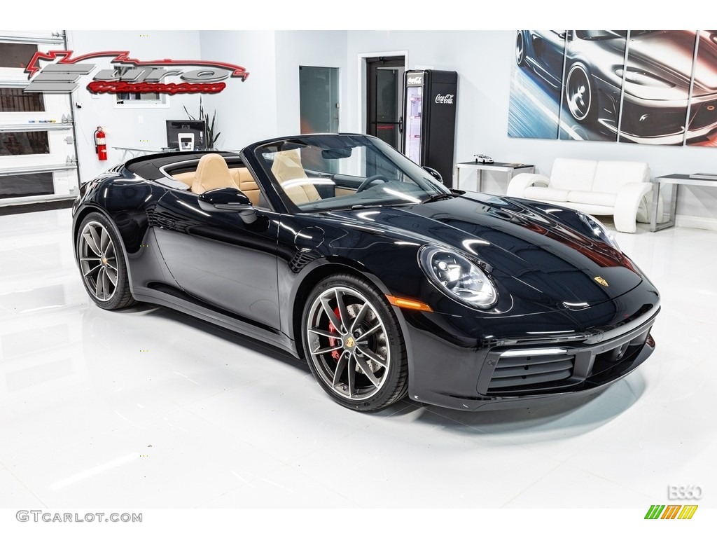 Black 2020 Porsche 911 Carrera S Cabriolet Exterior Photo #136049872