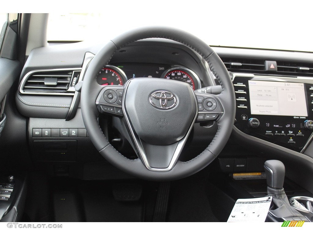2020 Toyota Camry XSE Black Steering Wheel Photo #136050235