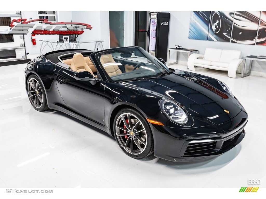 2020 911 Carrera S Cabriolet - Black / Black/Mojave Beige photo #39