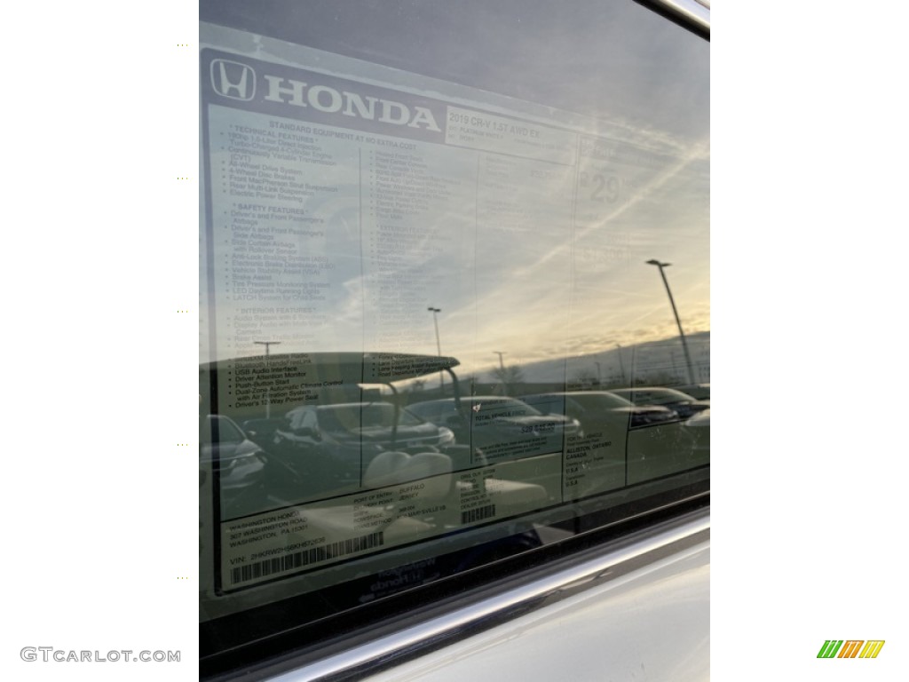 2019 CR-V EX AWD - Platinum White Pearl / Ivory photo #15