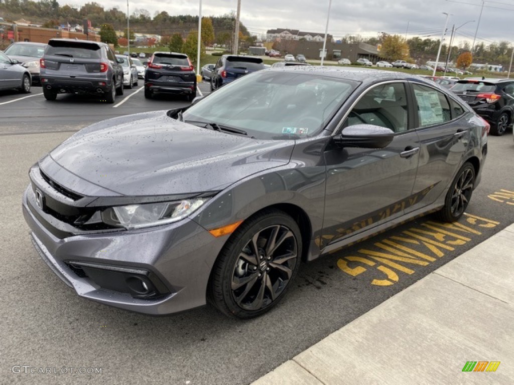 Modern Steel Metallic 2020 Honda Civic Sport Sedan Exterior Photo #136053451