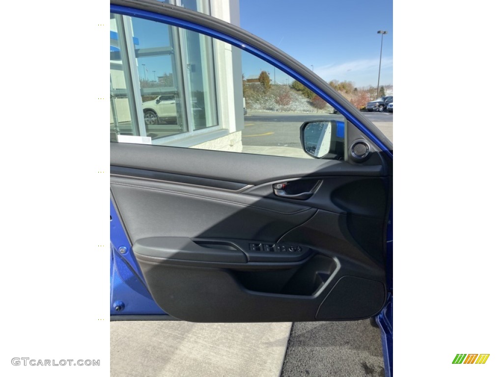 2020 Civic EX-L Hatchback - Aegean Blue Metallic / Black photo #10