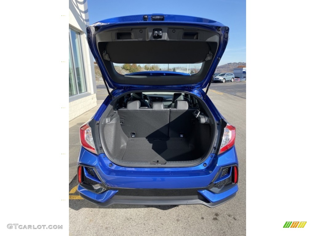 2020 Civic EX-L Hatchback - Aegean Blue Metallic / Black photo #20