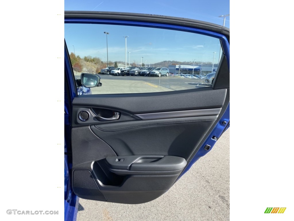 2020 Civic EX-L Hatchback - Aegean Blue Metallic / Black photo #22