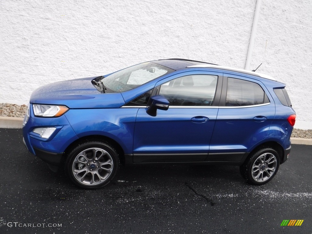 Lightning Blue Metallic 2019 Ford EcoSport Titanium 4WD Exterior Photo #136054980