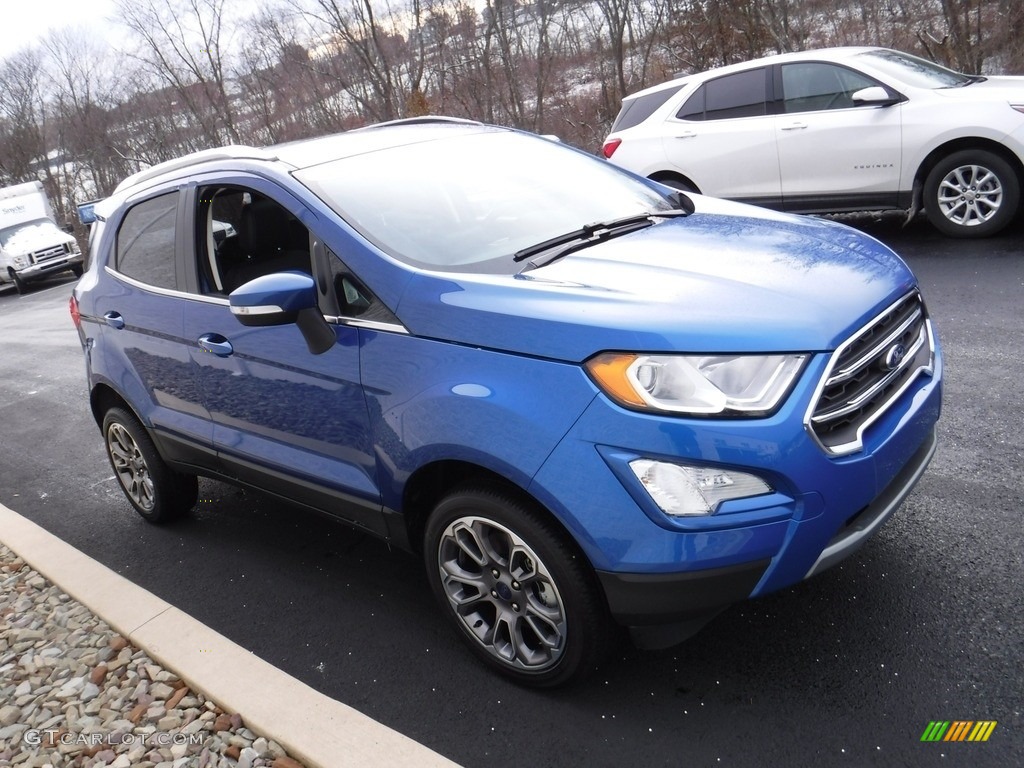 Lightning Blue Metallic 2019 Ford EcoSport Titanium 4WD Exterior Photo #136055109