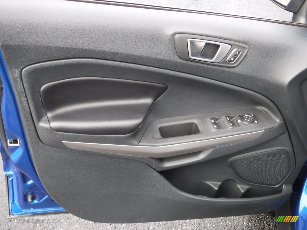 2019 Ford EcoSport Titanium 4WD Ebony Black Door Panel Photo #136055334