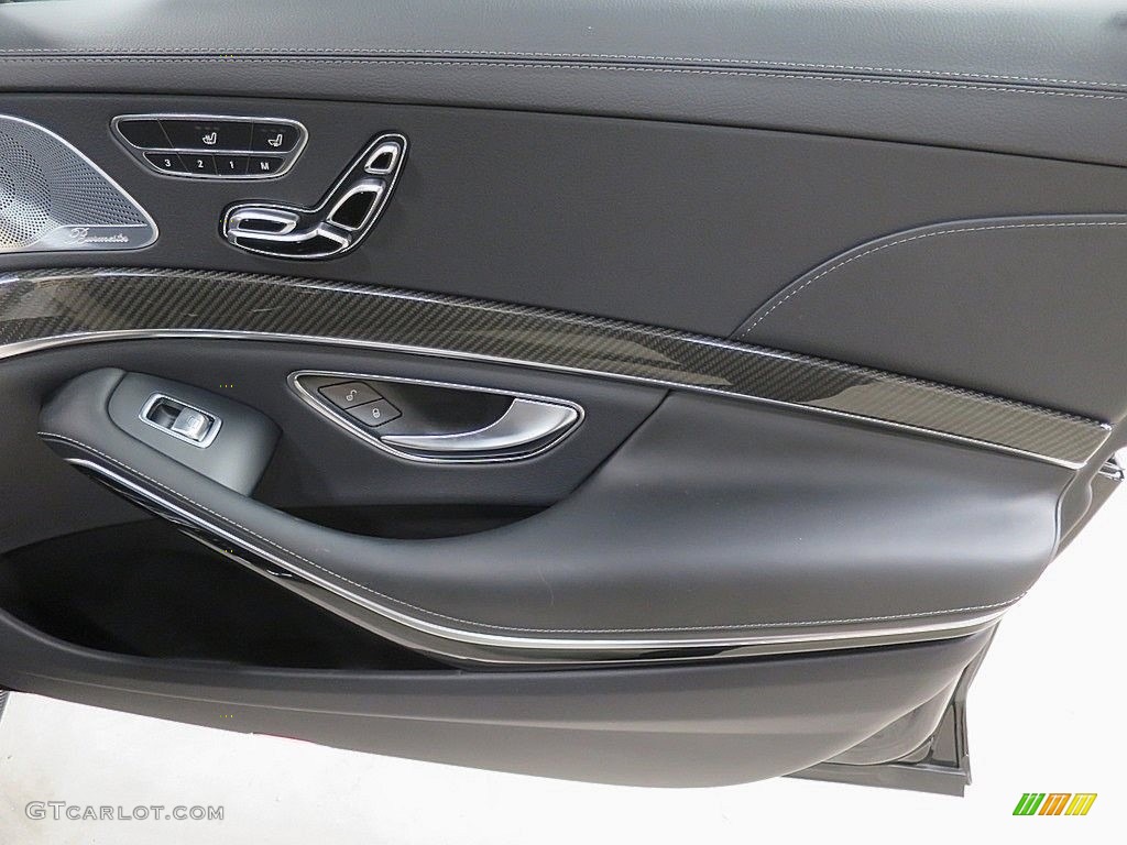 2019 Mercedes-Benz S AMG 63 4Matic Sedan Black Door Panel Photo #136055468