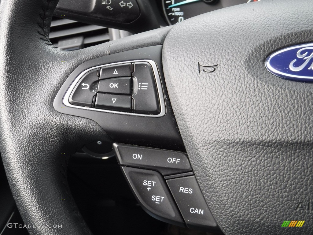 2019 Ford EcoSport Titanium 4WD Ebony Black Steering Wheel Photo #136055589