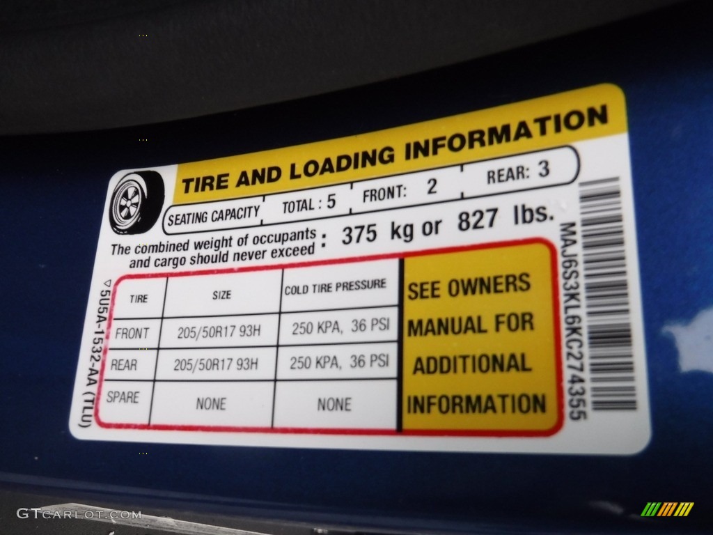 2019 Ford EcoSport Titanium 4WD Info Tag Photo #136055868
