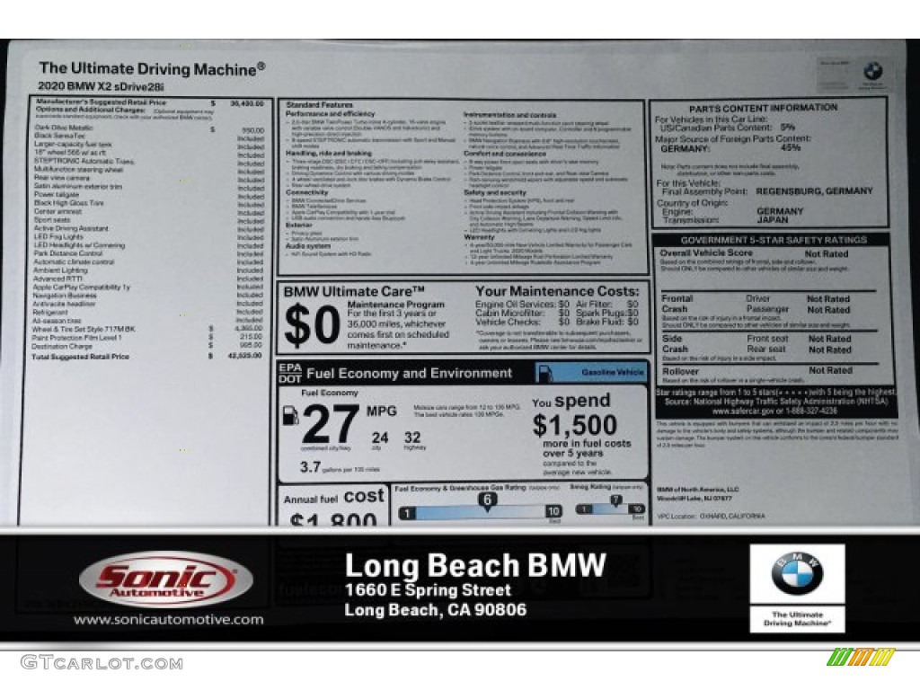 2020 X2 sDrive28i - Dark Olive Metallic / Black photo #10
